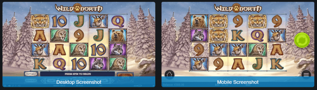 Mobilkompabilitet Wild North Slot