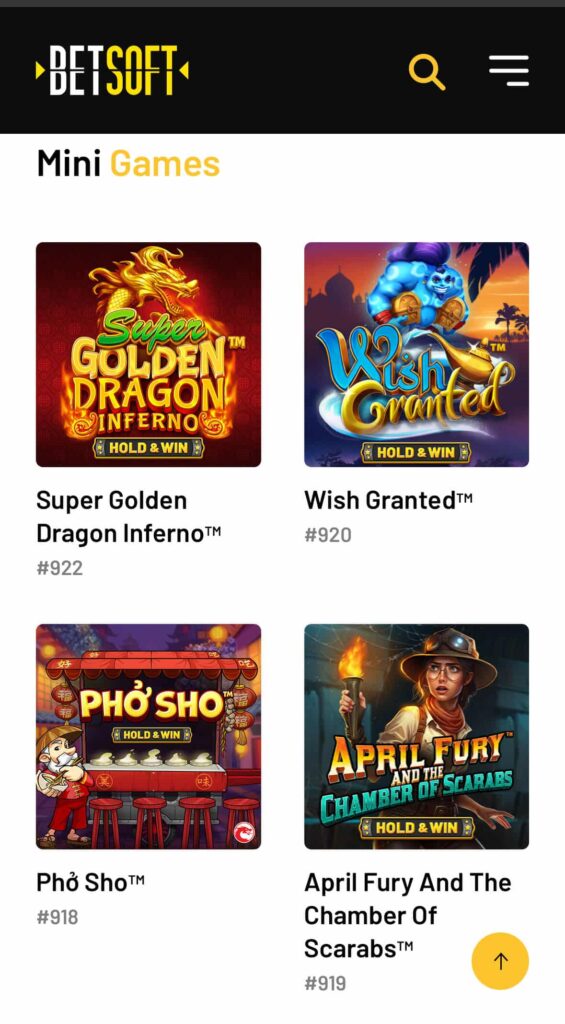 Betsoft mini games
