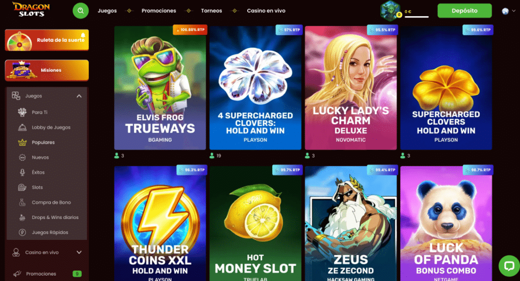 DragonSlots Casino máquinas tragamonedas