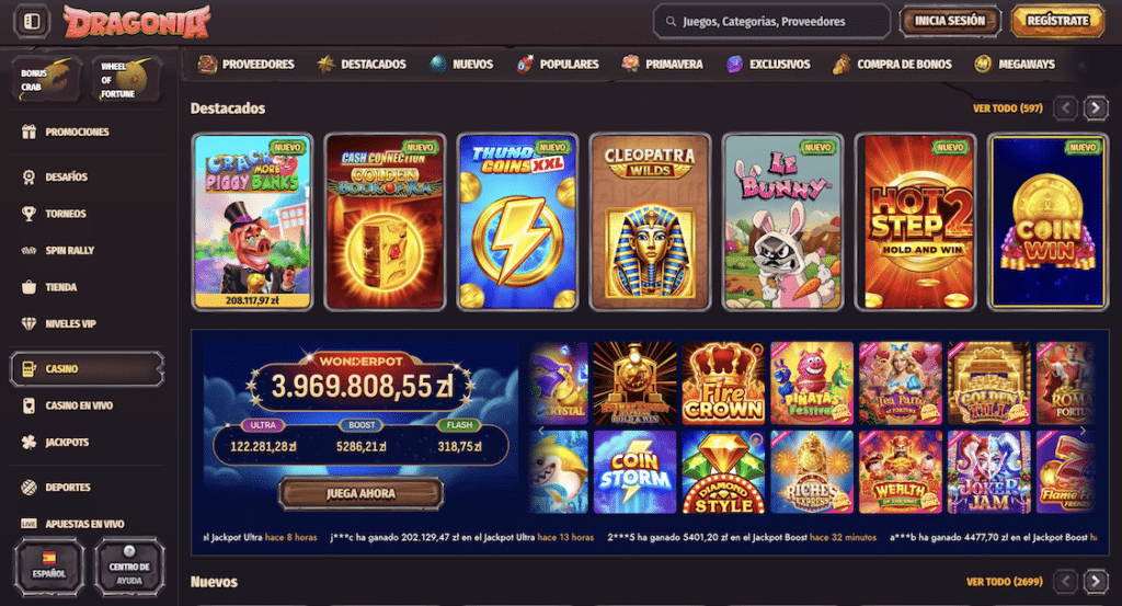 Dragonia Casino máquinas tragamonedas