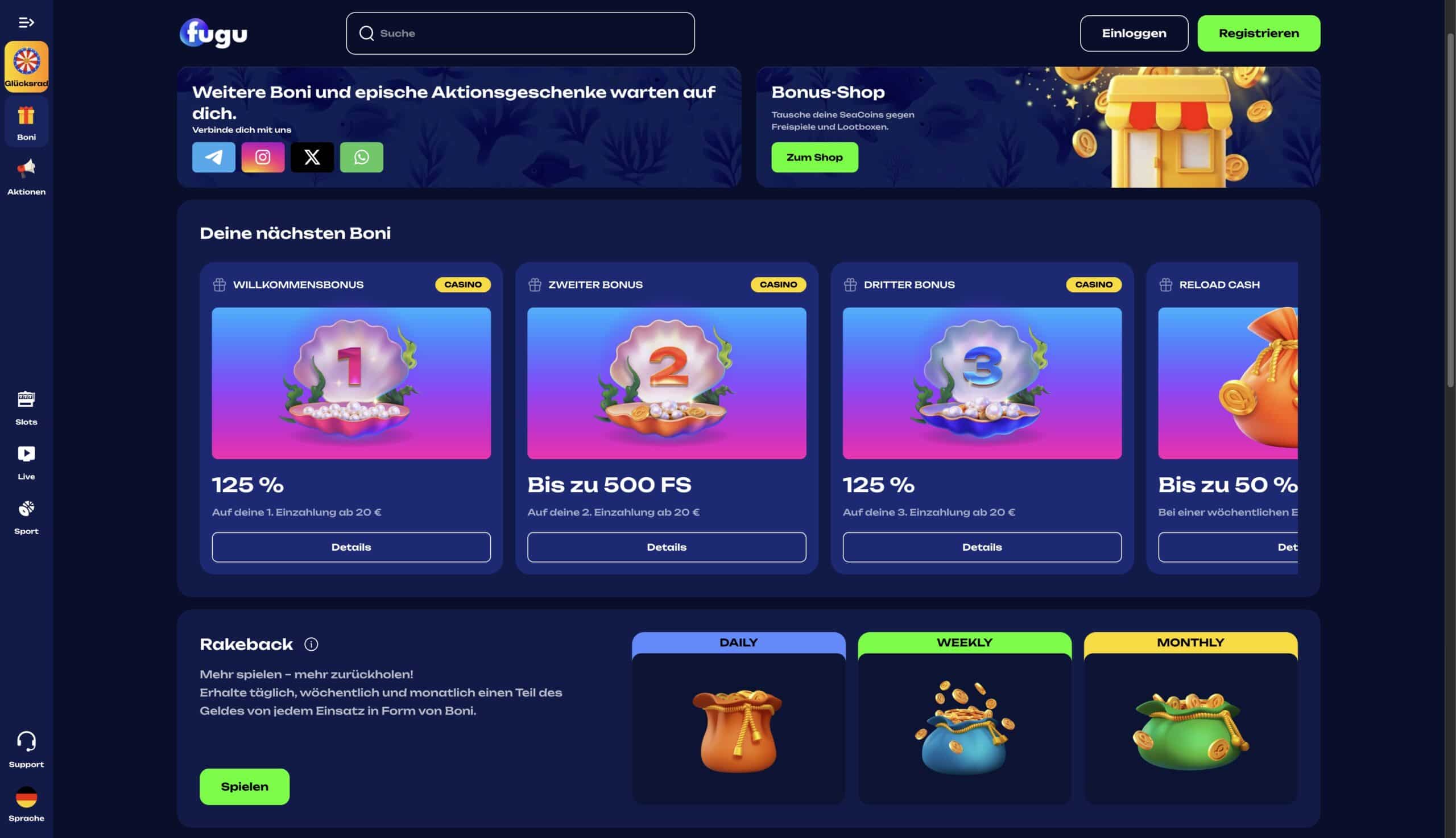 Fugu Casino-Bonus