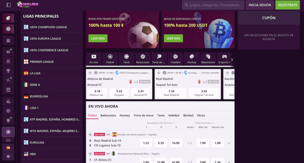 Malina Casino deportes