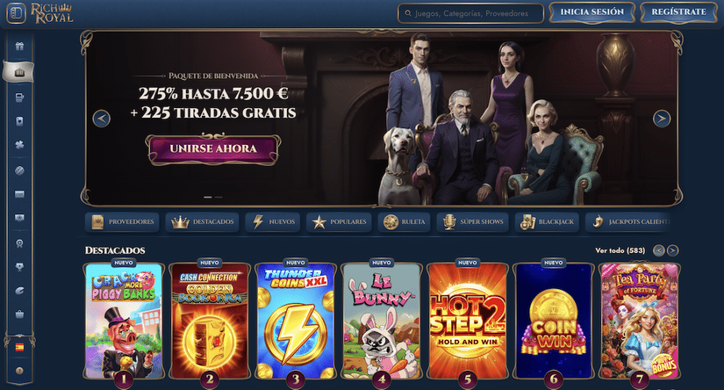 RichRoyal Casino página principal