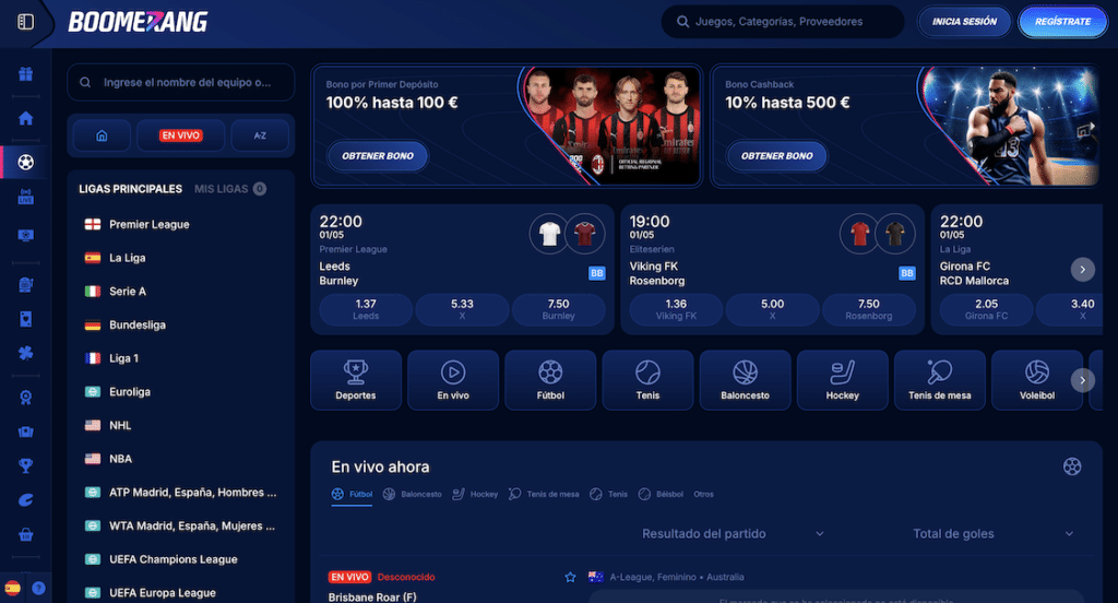 Boomerang-Bet Casino deportes