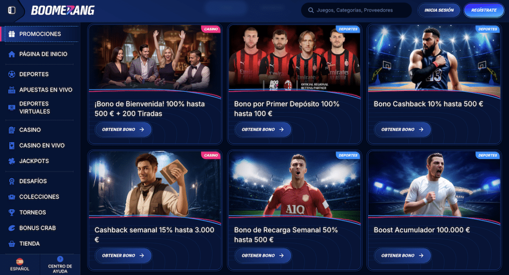 Boomerang-Bet Casino promociones